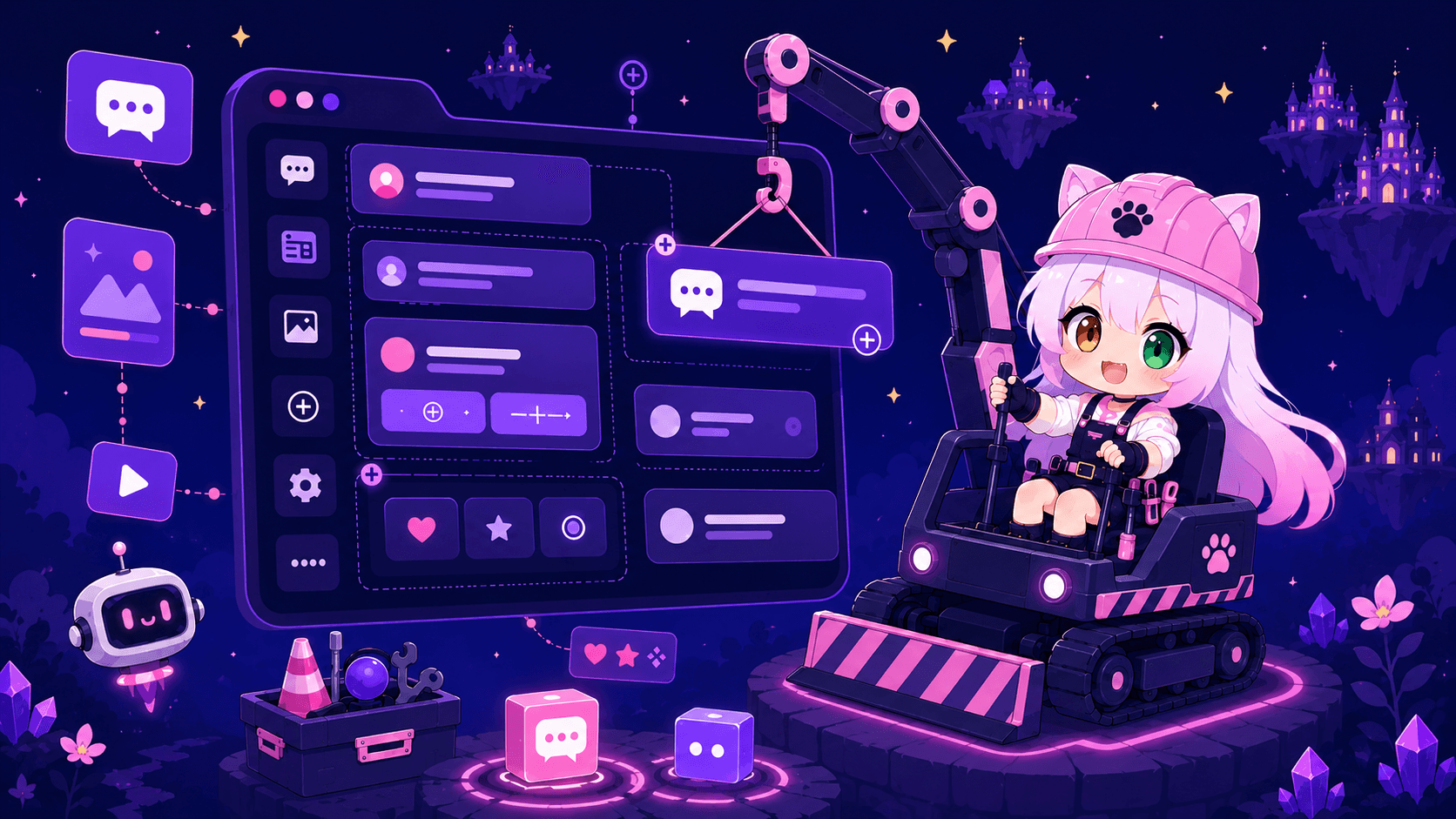 Create messages with embeds and buttons for your server