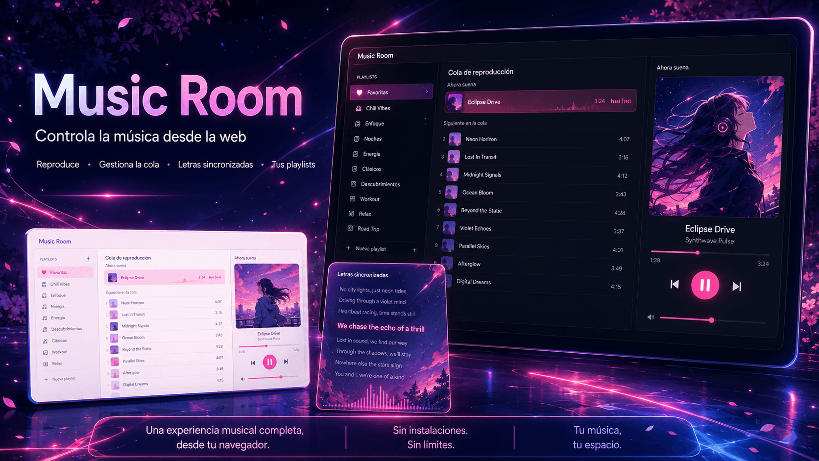 Ilustração da sala de música da Nekotina